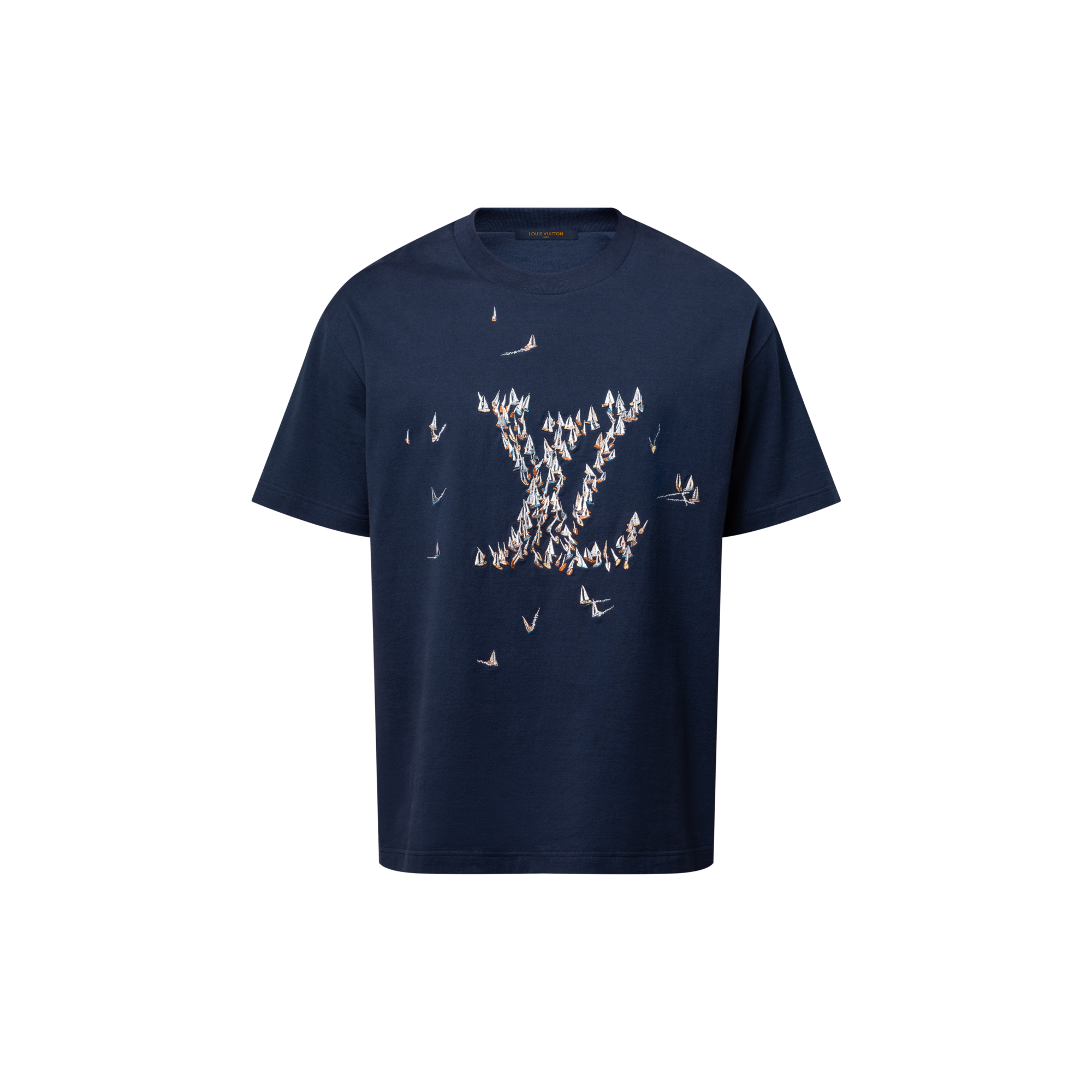 Embroidered Cotton T-Shirt  in Men
