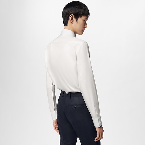 Embroidered Long-Sleeved Cotton Blend Shirt in Men's Ready-to-Wear Shirts collections by Louis Vuitton (Product zoom)