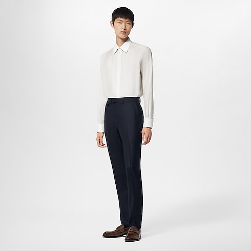 Embroidered Long-Sleeved Cotton Blend Shirt in Men's Ready-to-Wear Shirts collections by Louis Vuitton (Product zoom)