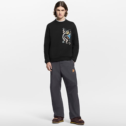 Embroidered Long-Sleeved Sweatshirt in Men's Ready-to-Wear All Ready-to-Wear collections by Louis Vuitton (Product zoom)