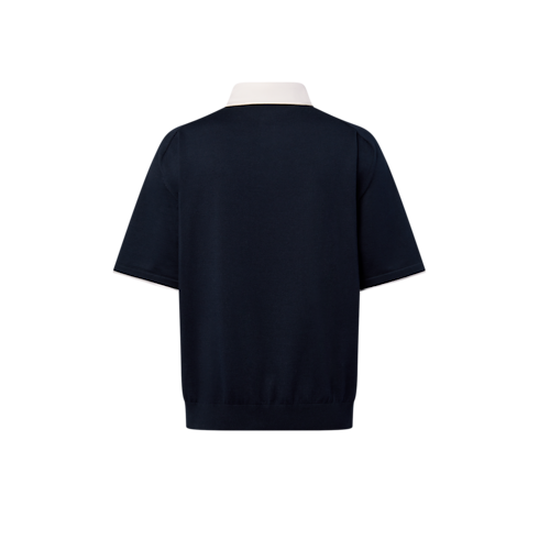 Embroidered Short-Sleeved Cotton Blend Polo Shirt in Men's Ready-to-Wear T-shirts and Polos collections by Louis Vuitton (Product zoom)