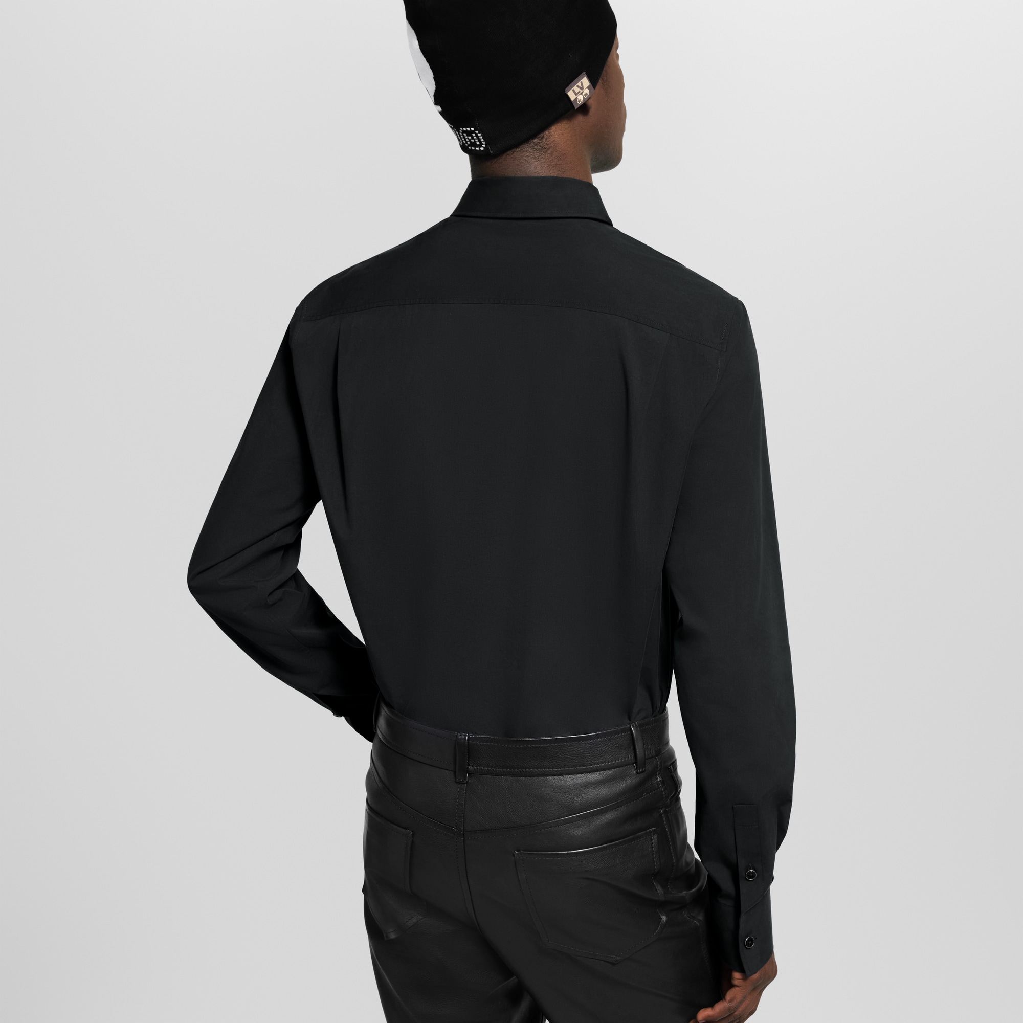 Embroidered Signature Long-Sleeved Shirt  in Men