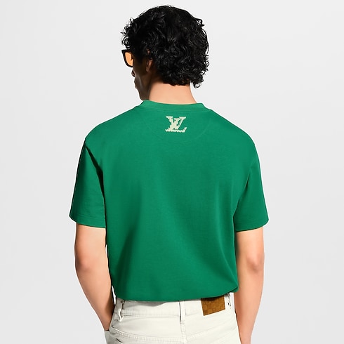 Embroidered Signature Short-Sleeved T-Shirt in Men's Ready-to-Wear T-shirts and Polos collections by Louis Vuitton (Product zoom)