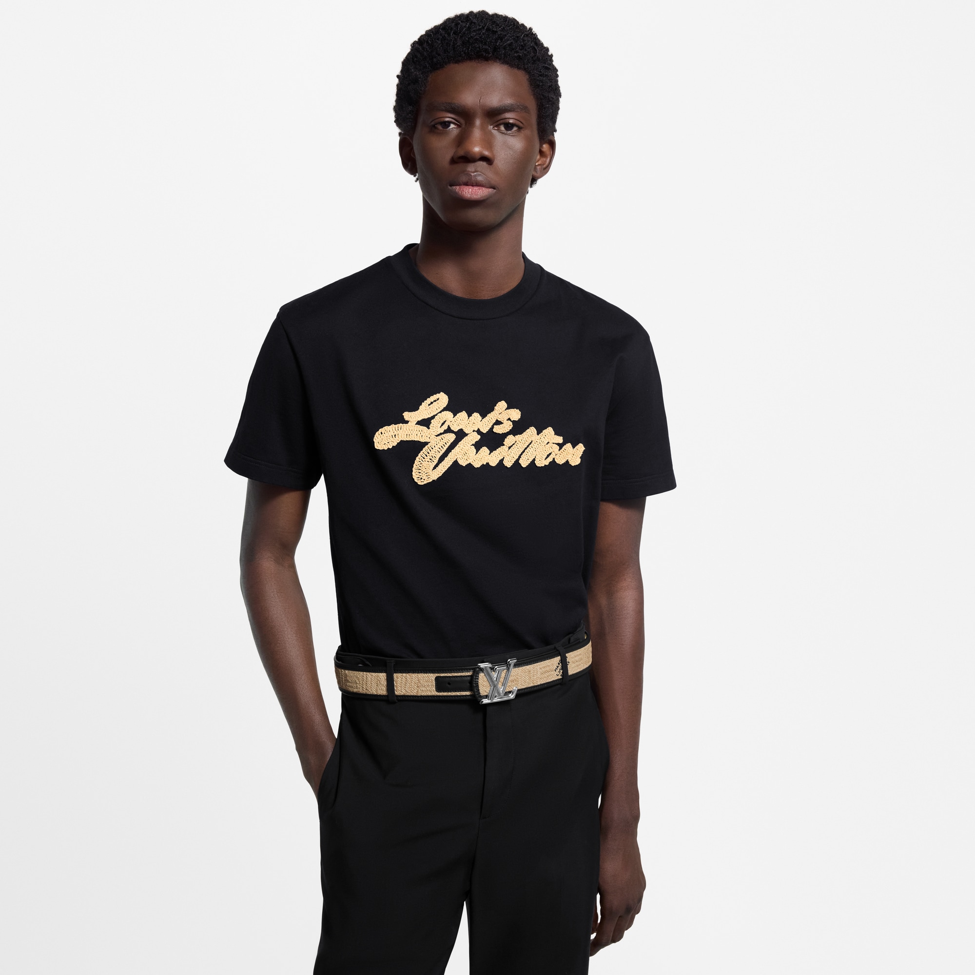 Embroidered Signature T-Shirt  in Men
