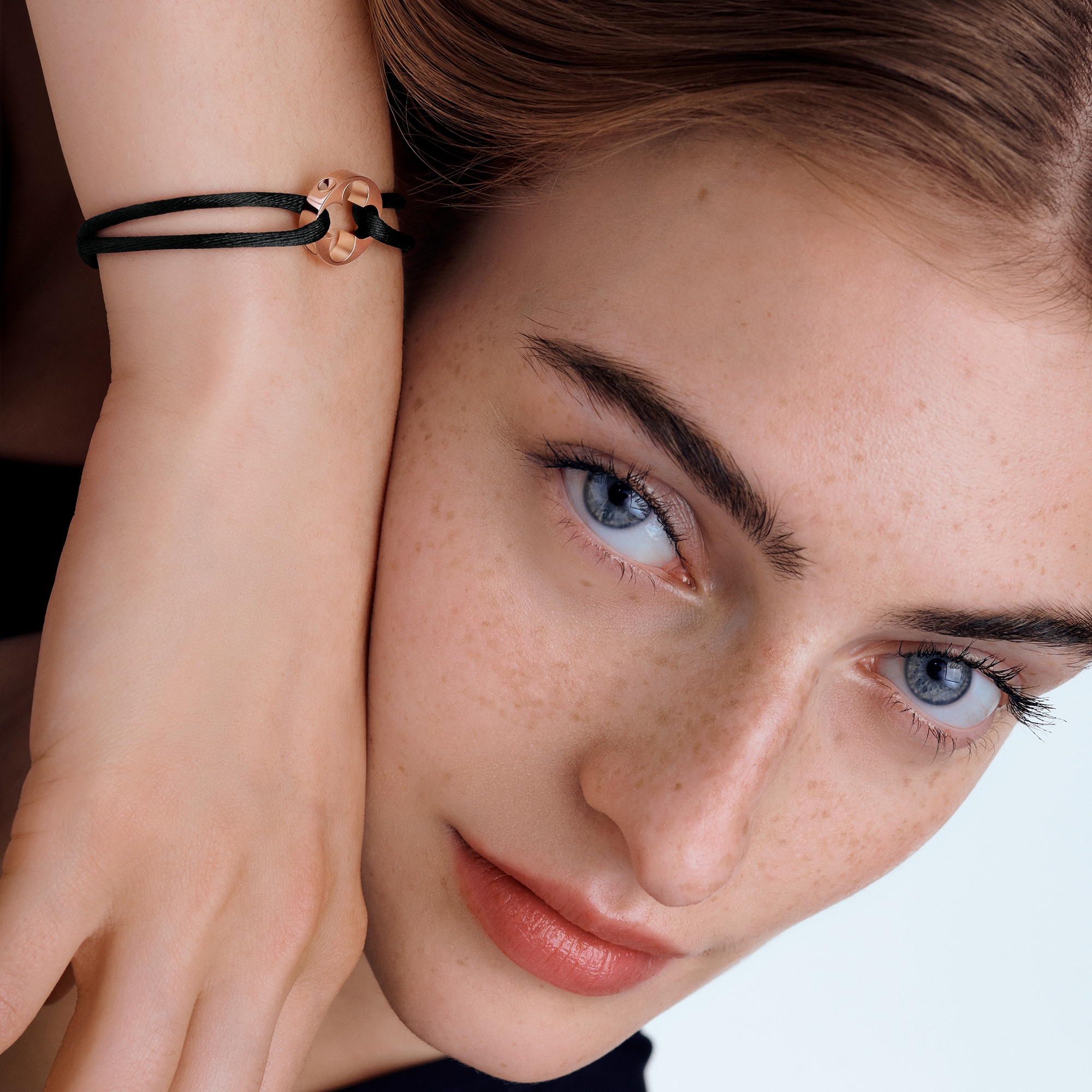 Empreinte Cord Bracelet, Pink Gold   in Jewellery