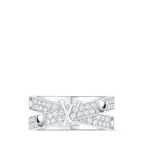 Empreinte Double Ring, White Gold and Diamonds in Jewellery's Categories All Fine Jewellery collections by Louis Vuitton (Product zoom)