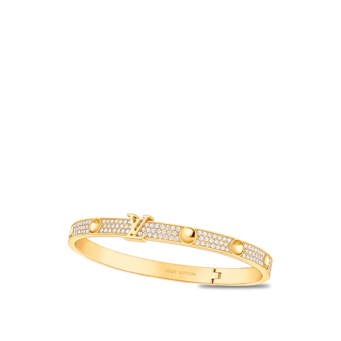 Empreinte Medium Bangle, Yellow Gold and Diamonds in Jewellery's Categories All Fine Jewellery collections by Louis Vuitton (Product zoom)