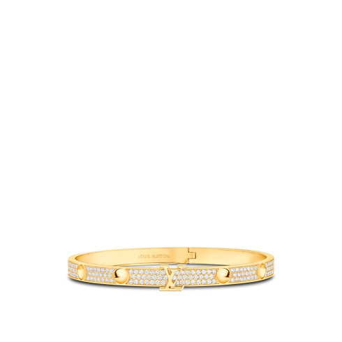 Empreinte Medium Bangle, Yellow Gold and Diamonds in Jewellery's Categories All Fine Jewellery collections by Louis Vuitton (Product zoom)