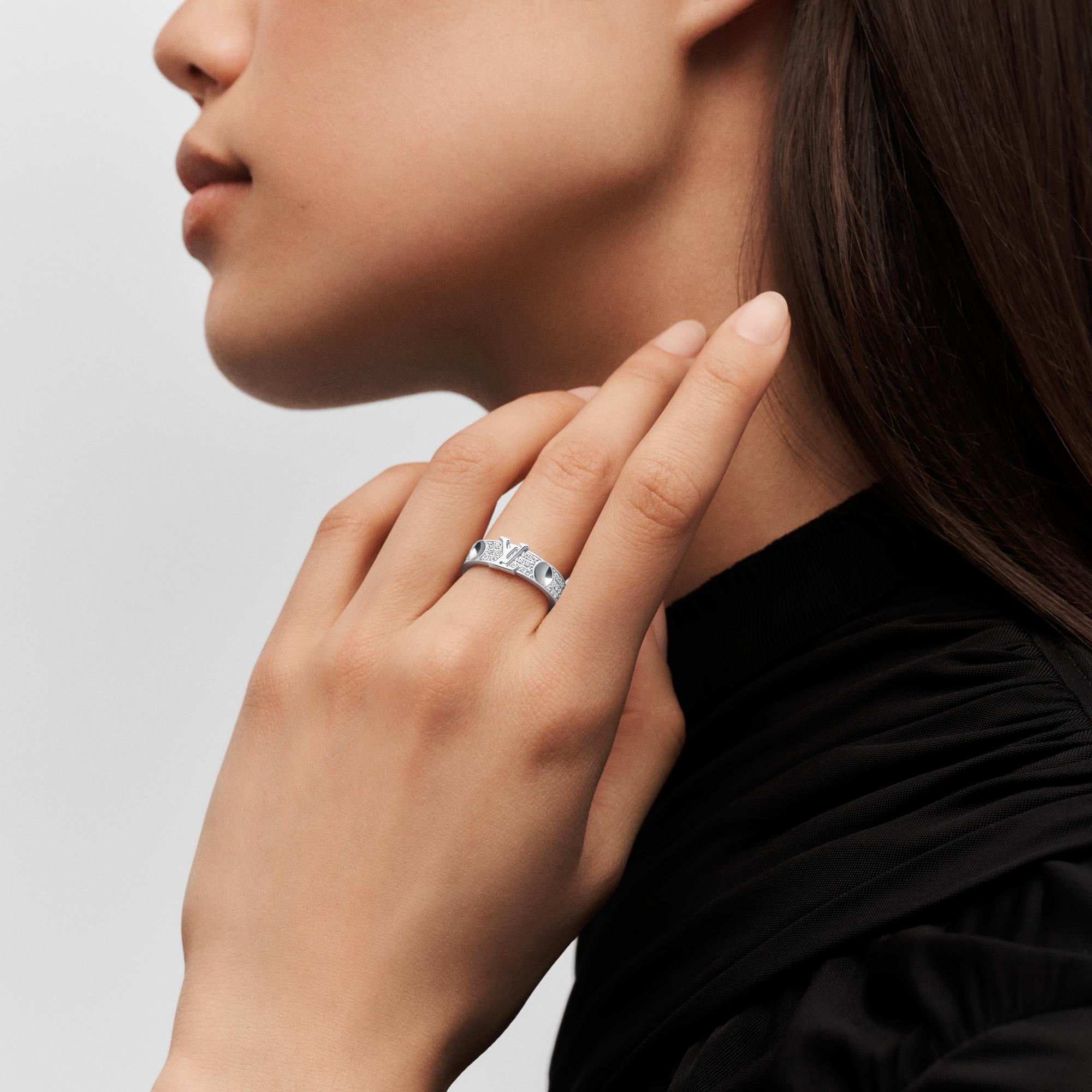 Empreinte Medium Ring, White Gold and Diamonds  in Jewellery