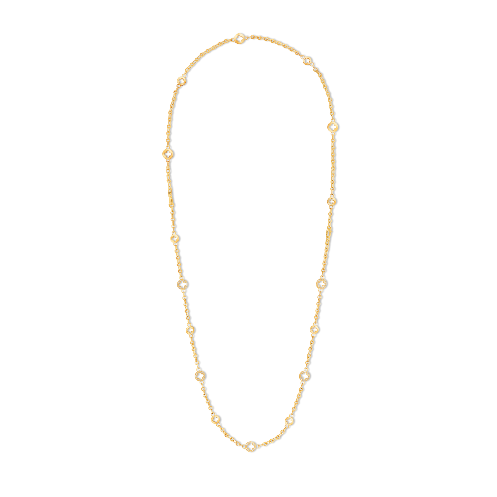 Empreinte Transformable Long Necklace, Yellow Gold and Diamonds  in Jewellery