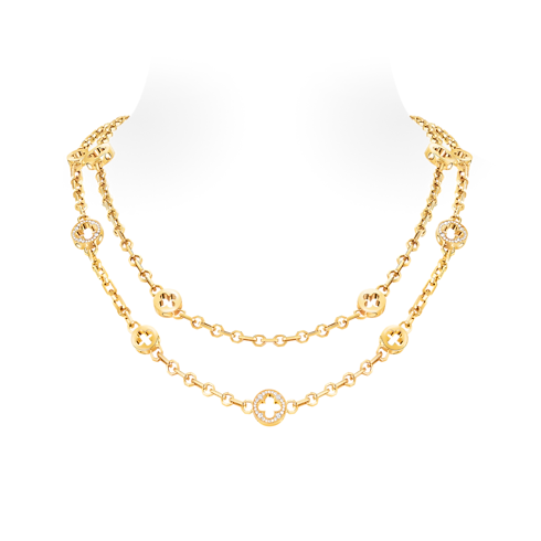 Empreinte Transformable Long Necklace, Yellow Gold and Diamonds in Jewellery's Categories Necklaces and Pendants collections by Louis Vuitton (Product zoom)