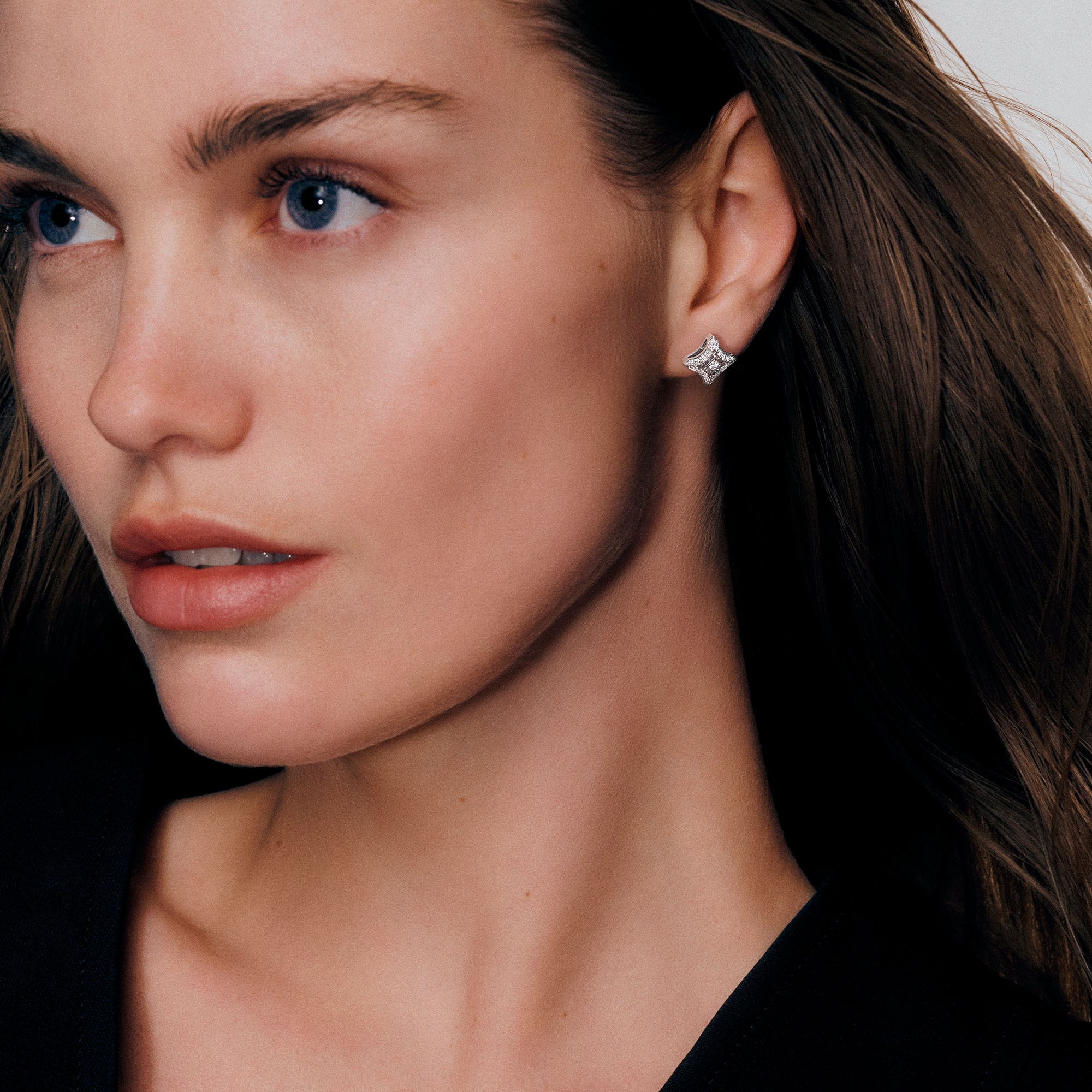 Ever Blossom Ear Studs, White Gold & Diamonds  in Jewellery