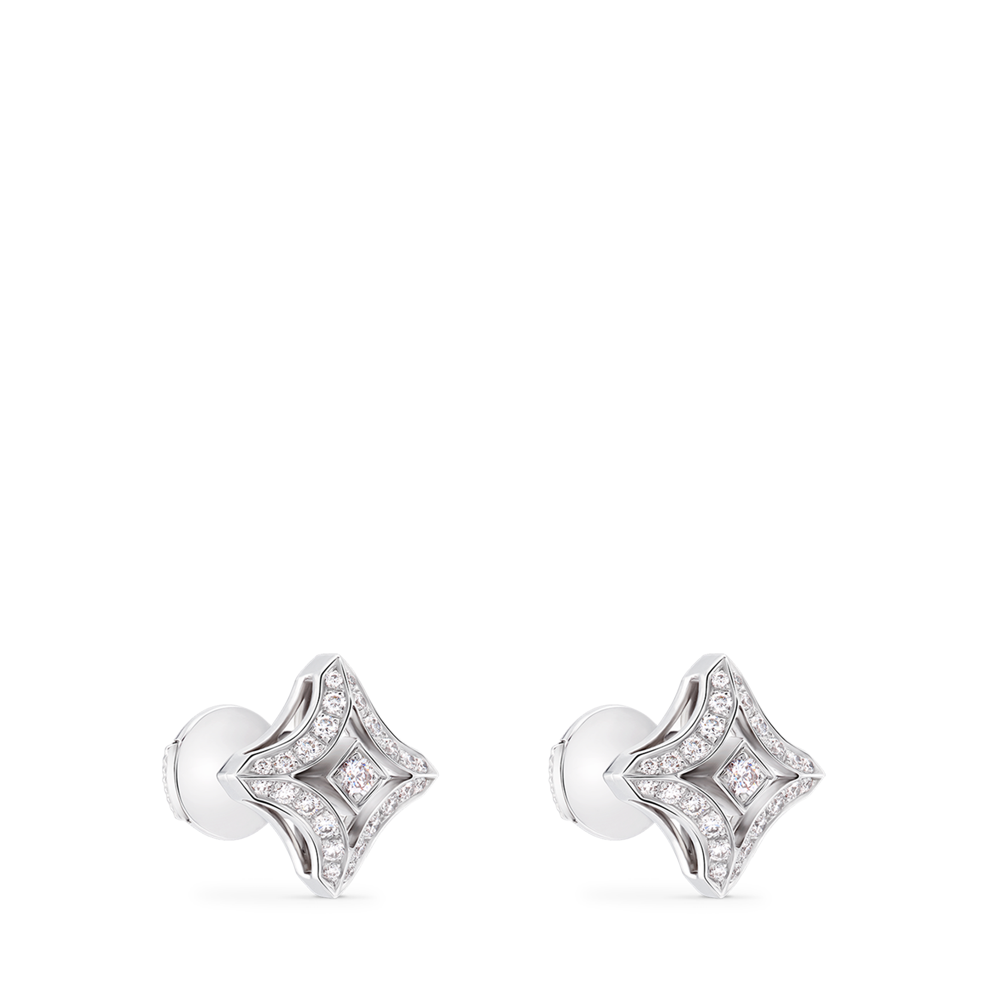 Ever Blossom Ear Studs, White Gold & Diamonds  in Jewellery