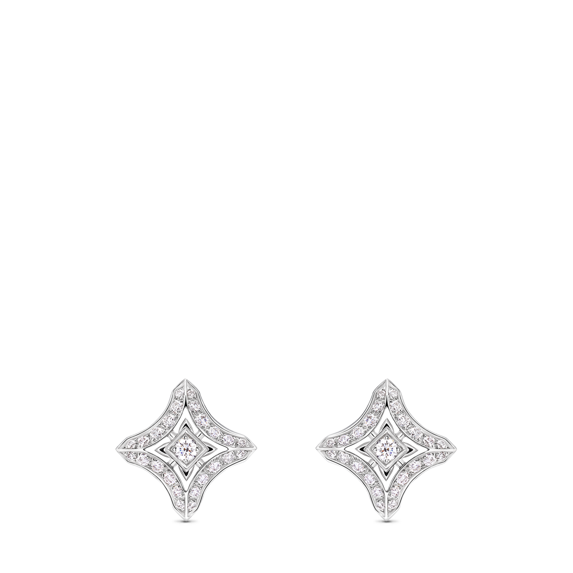 Ever Blossom Ear Studs, White Gold & Diamonds  in Jewellery