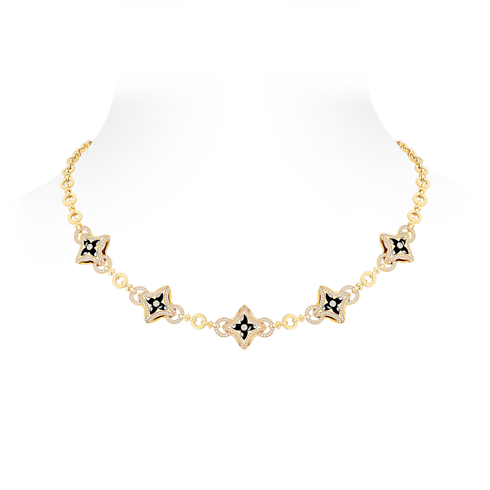 Ever Blossom Necklace, Yellow Gold, Onyx & Diamonds in Jewellery's Categories Necklaces and Pendants collections by Louis Vuitton (Product zoom)