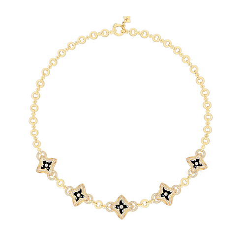 Ever Blossom Necklace, Yellow Gold, Onyx & Diamonds in Jewellery's Categories Necklaces and Pendants collections by Louis Vuitton (Product zoom)