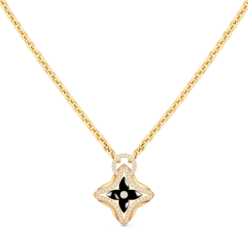 Ever Blossom Pendant, Yellow Gold, Onyx & Diamonds in Jewellery's Categories Necklaces and Pendants collections by Louis Vuitton (Product zoom)