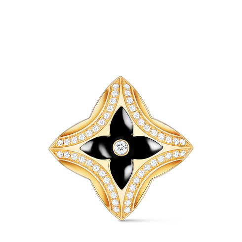 Ever Blossom Ring, Yellow Gold, Onyx & Diamonds in Jewellery's Categories All Fine Jewellery collections by Louis Vuitton (Product zoom)