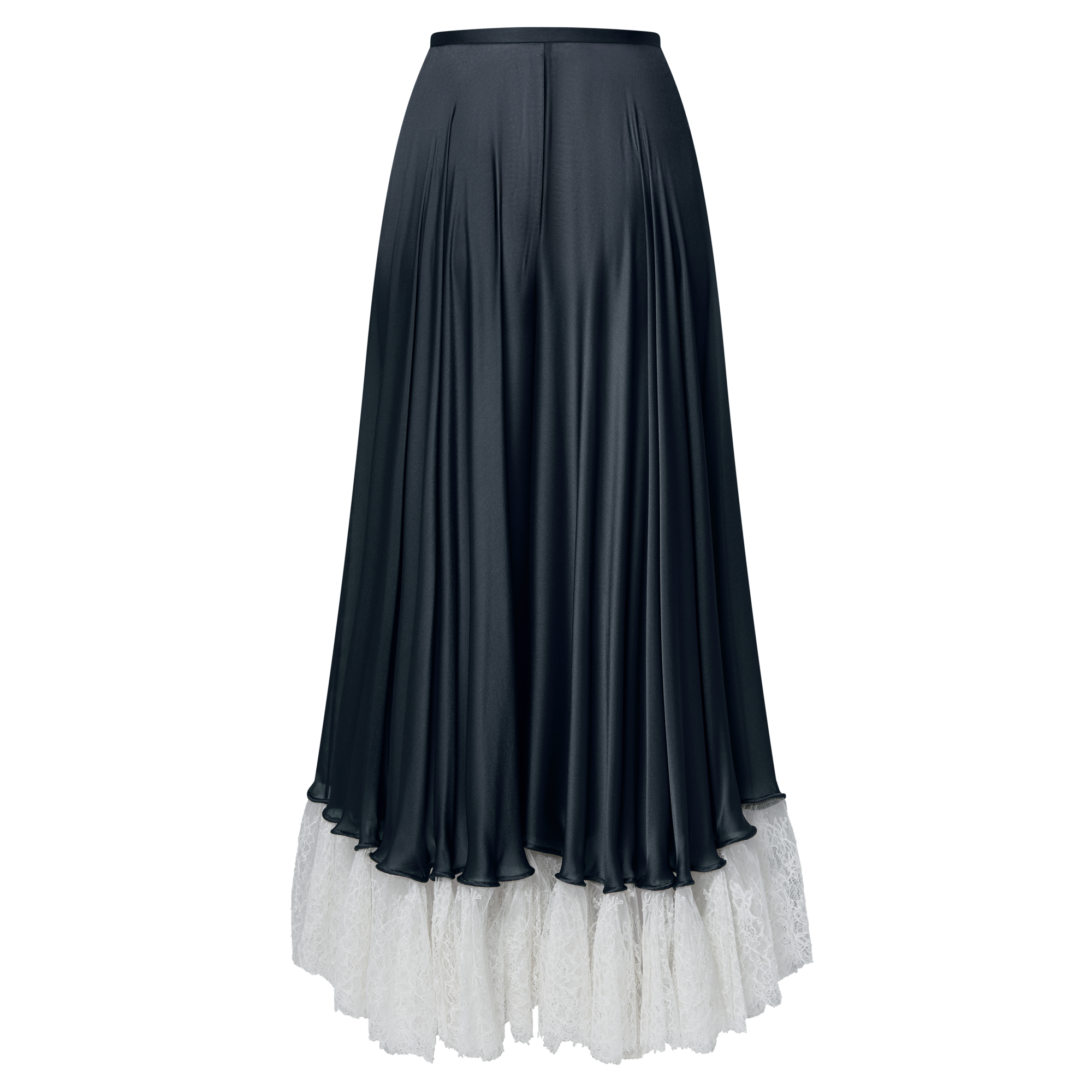 Flared Pants W/ Lace Cuff  in Women