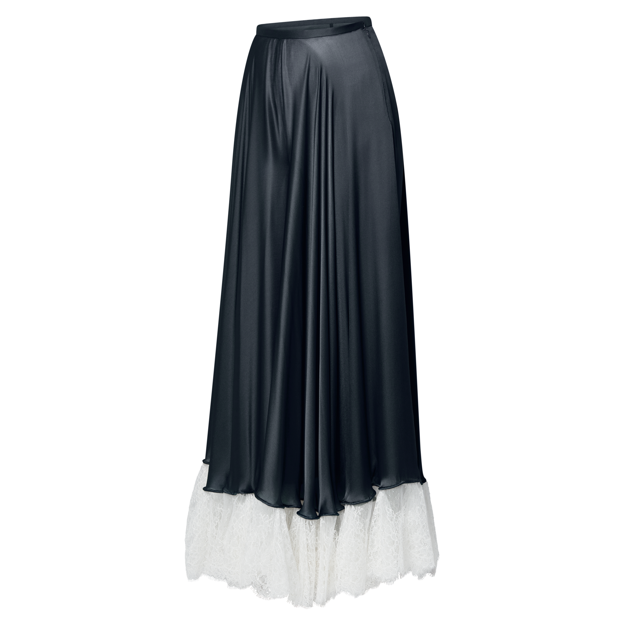 Flared Pants W/ Lace Cuff  in Women