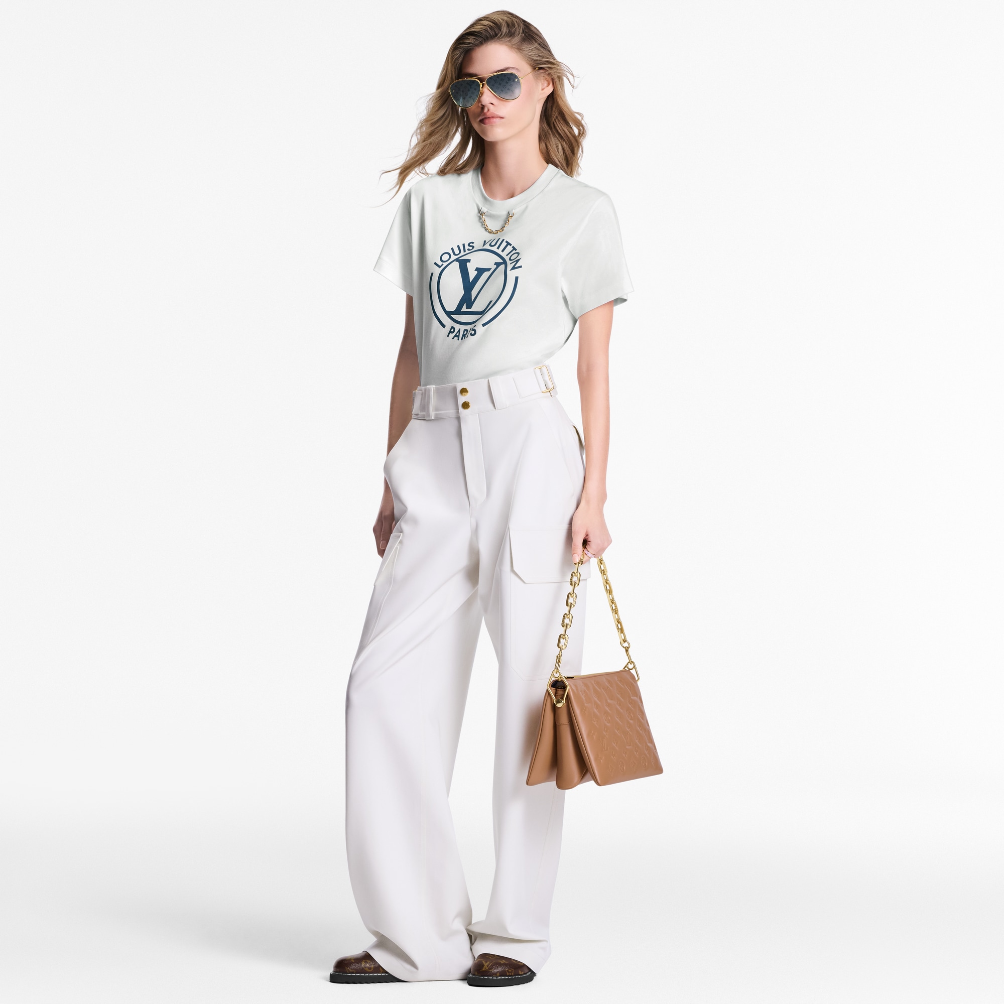 Flocked LV T-Shirt  in Women