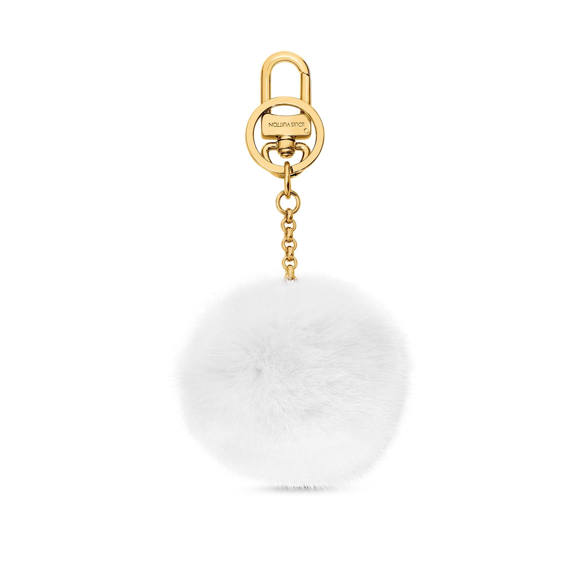 Flower Finesse Fur Bag Charm and Key Holder . in Men