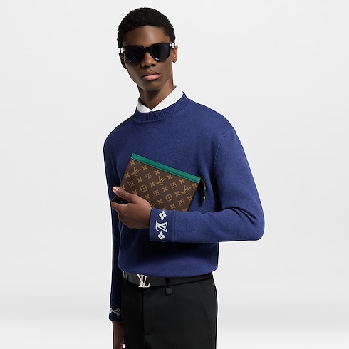 Gaston Wearable Wallet Monogram Macassar Canvas in Bags and Small Leather Goods's Men Bags Newness collections by Louis Vuitton (Product zoom)
