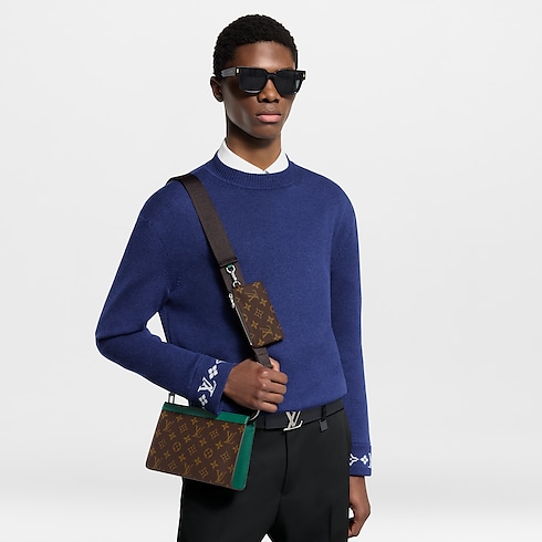 Gaston Wearable Wallet Monogram Macassar Canvas in Bags and Small Leather Goods's Men Bags Newness collections by Louis Vuitton (Product zoom)