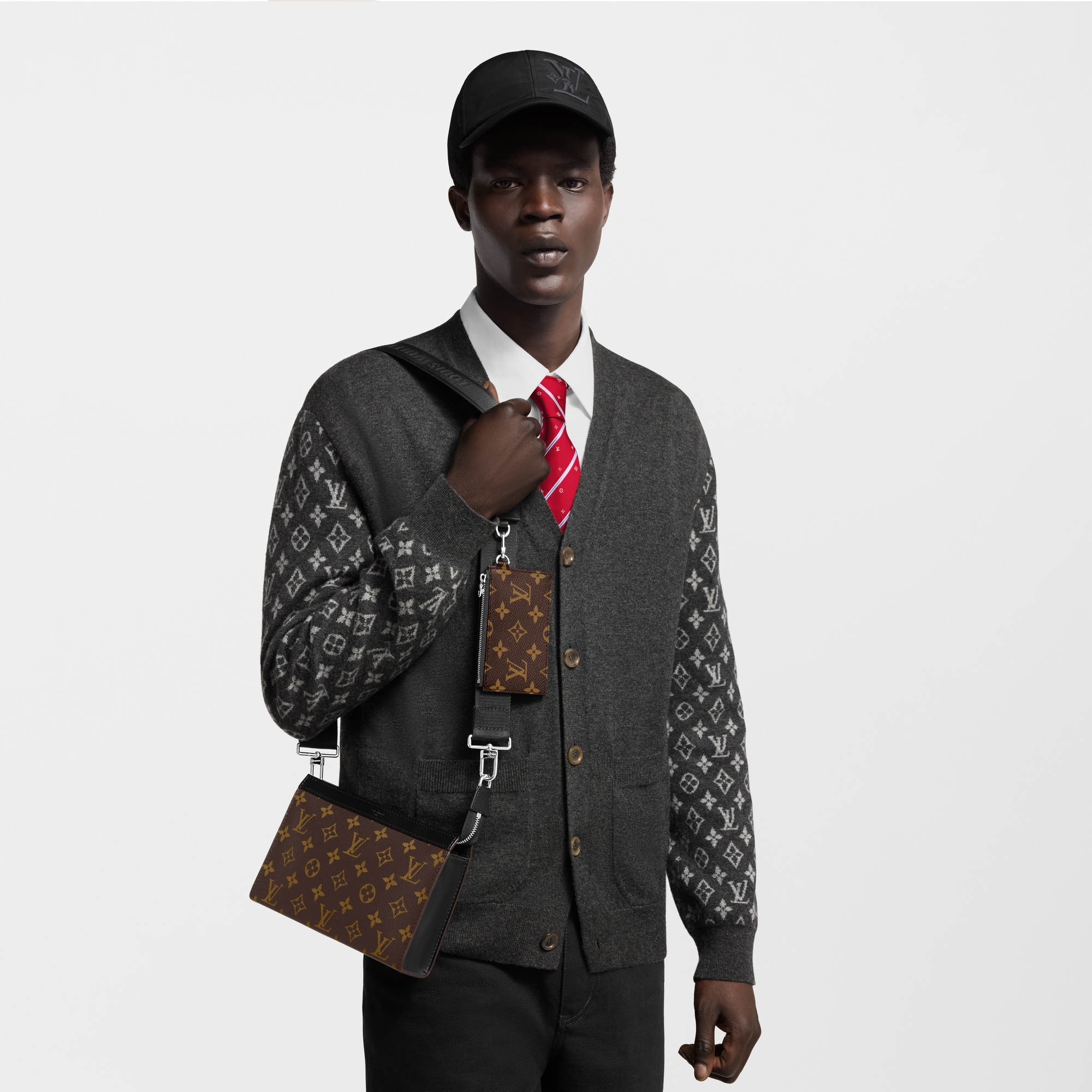 Gaston Wearable Wallet Monogram Macassar in Men
