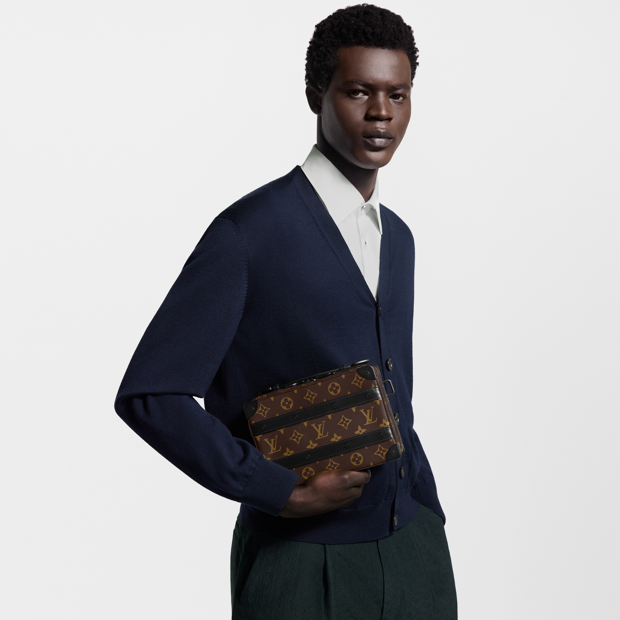 Handle Soft Trunk Monogram Macassar in Men