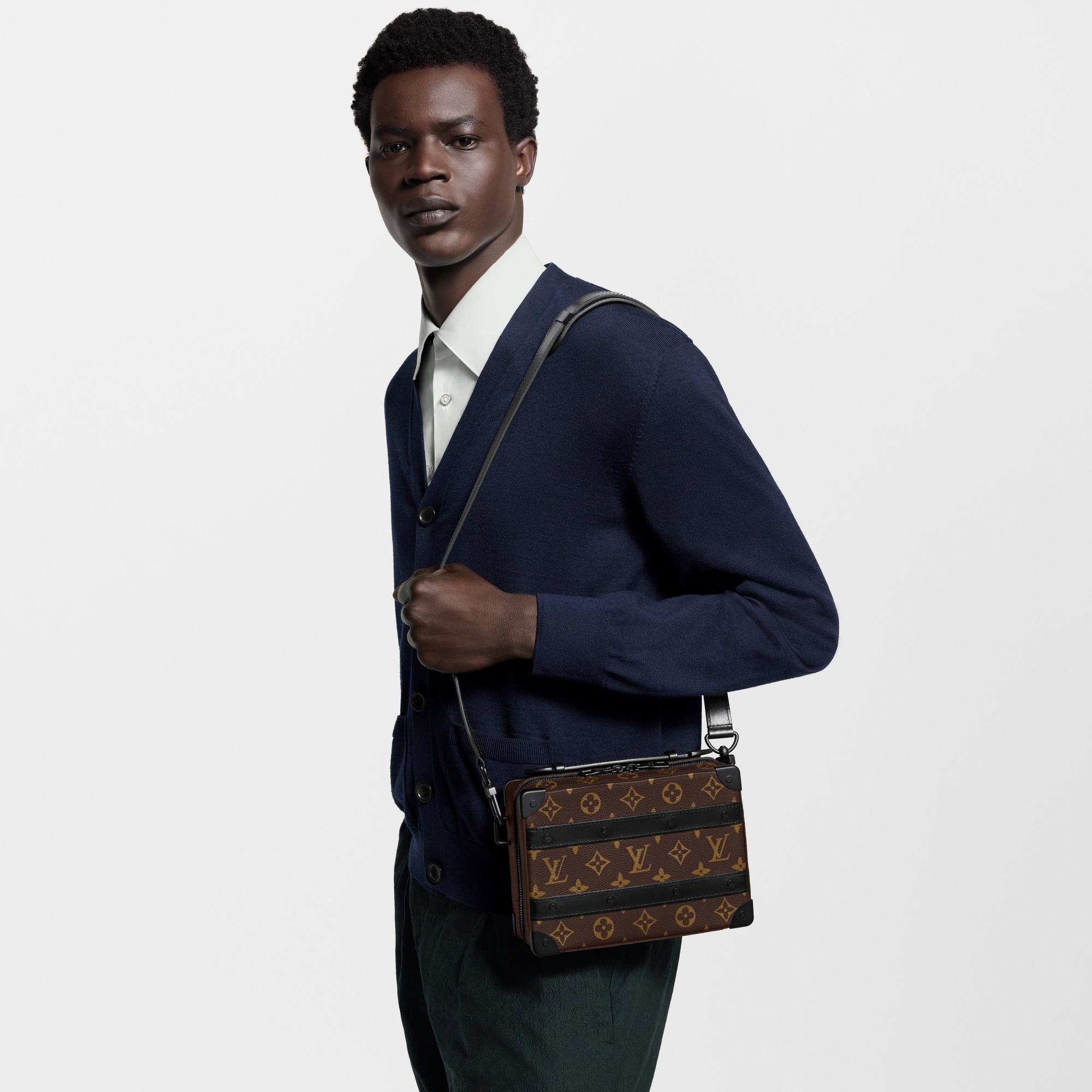 Handle Soft Trunk Monogram Macassar in Men