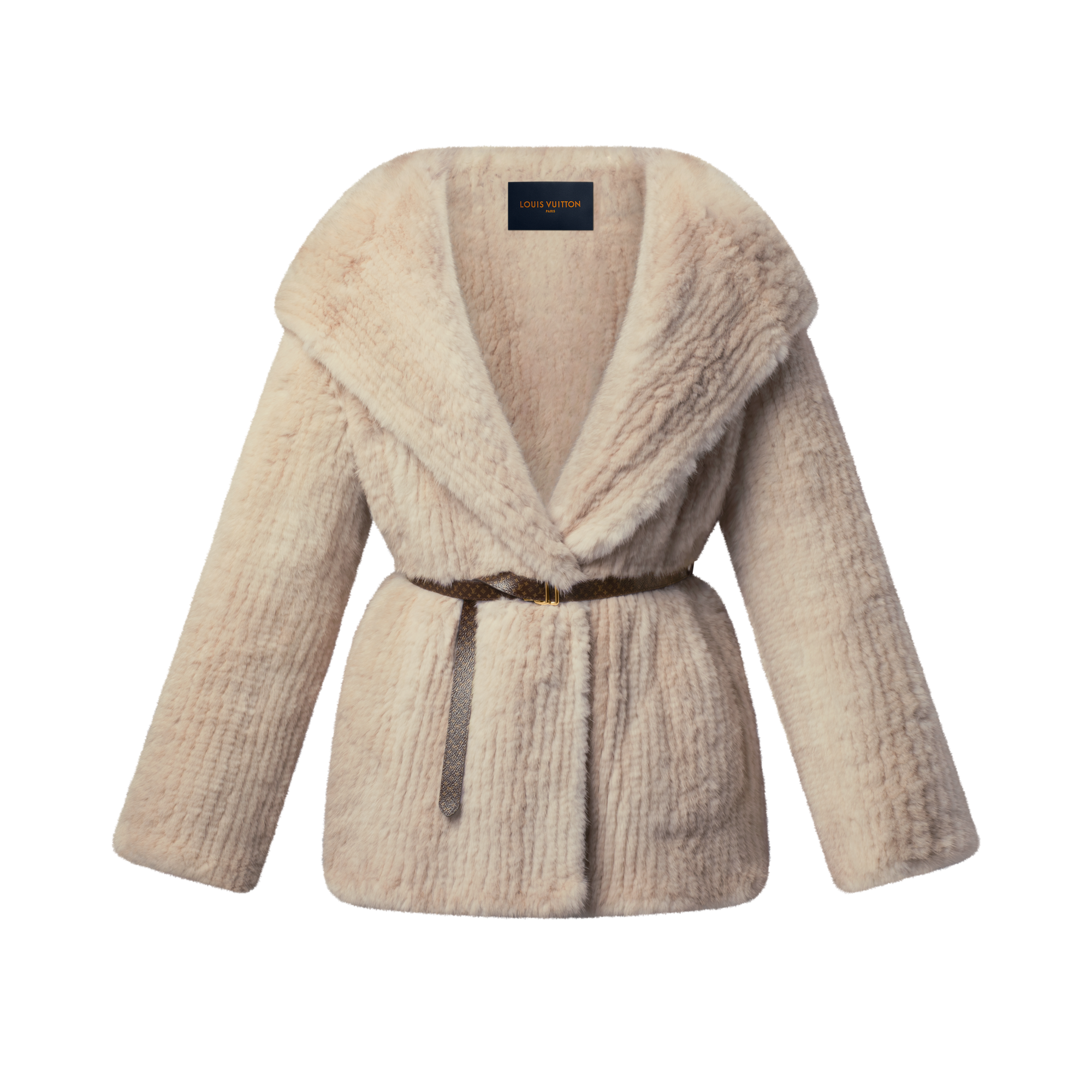 Hooded Short Wrap Coat W/ Belt  in Women