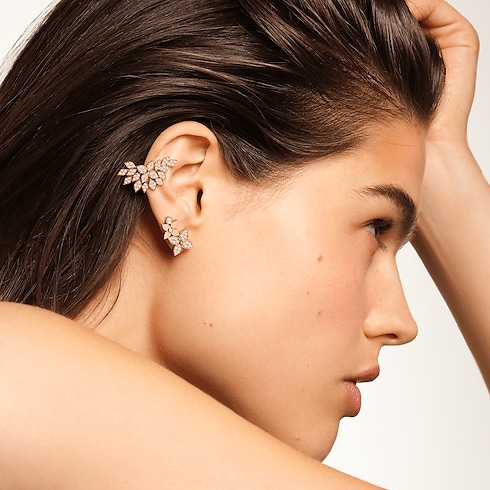 Idylle Blossom Ear Cuff, Pink Gold And Diamonds - Per Unit in Jewellery's Categories Earrings collections by Louis Vuitton (Product zoom)