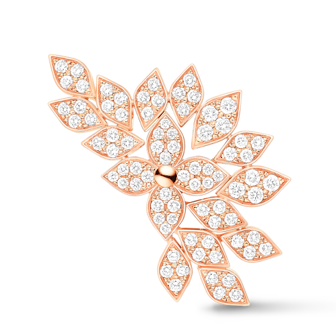 Idylle Blossom Ear Cuff, Pink Gold And Diamonds - Per Unit in Jewellery's Categories Earrings collections by Louis Vuitton (Product zoom)