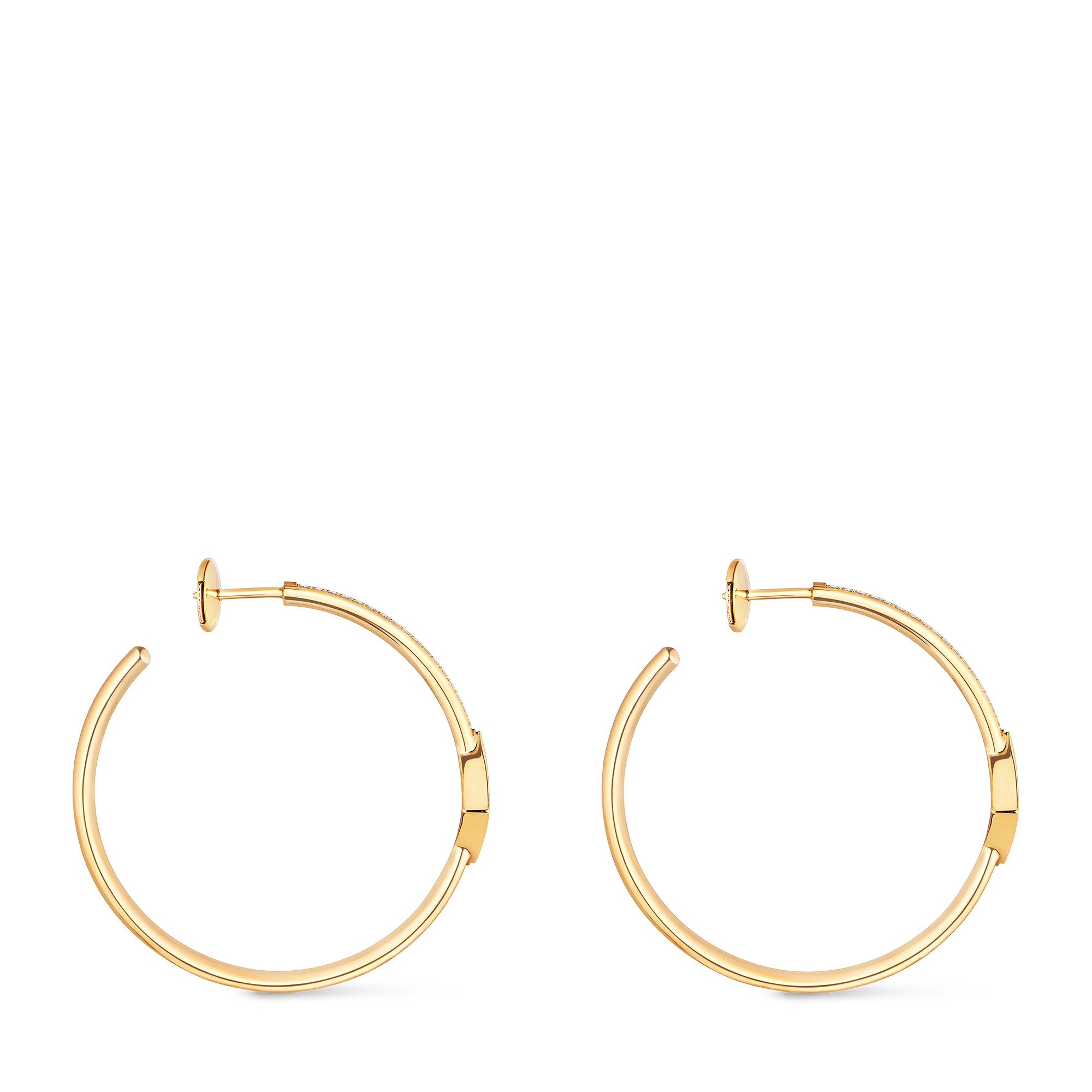 Idylle Blossom Hoops, Yellow Gold And Diamonds  in Jewellery