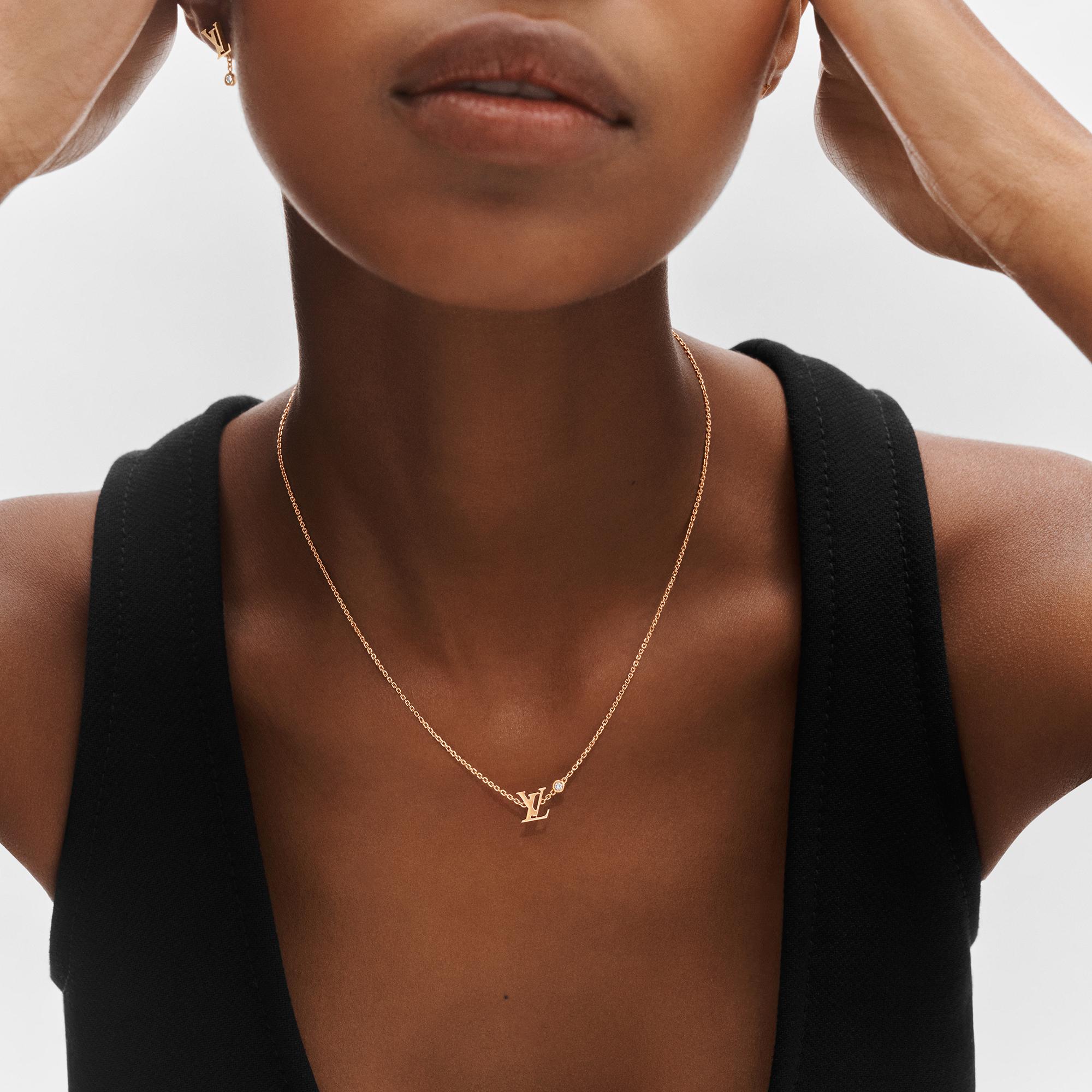 Idylle Blossom LV Pendant, Pink Gold and Diamond  in Jewellery