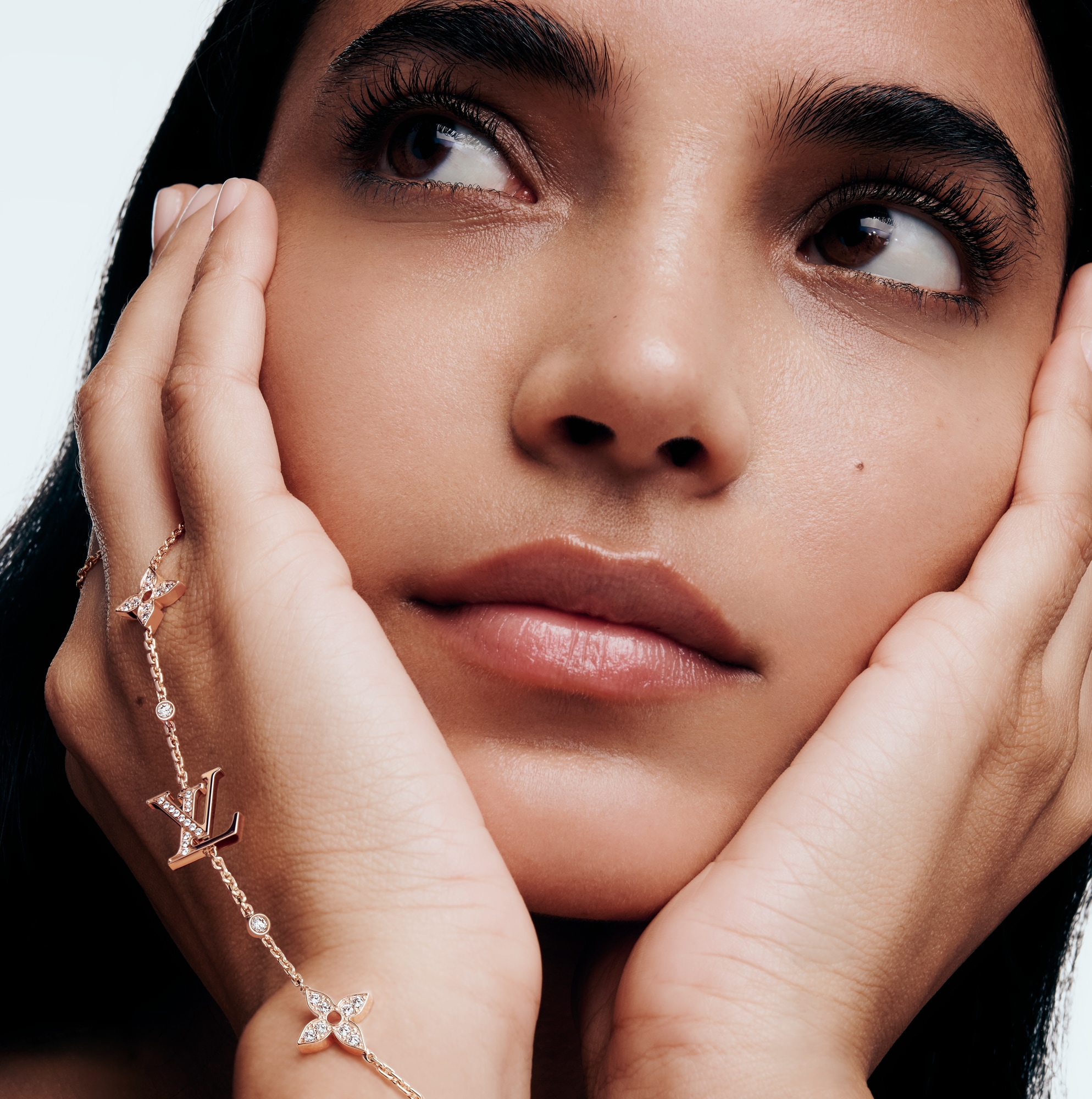 Idylle Blossom Multi-Motif Long Necklace, Pink Gold and Diamonds  in Jewellery