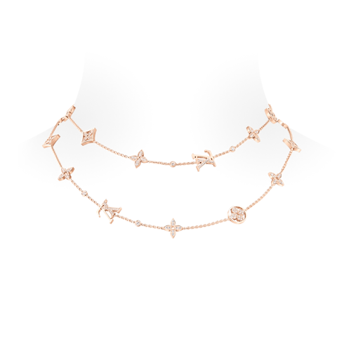 Idylle Blossom Multi-Motif Long Necklace, Pink Gold and Diamonds in Jewellery's Categories Necklaces and Pendants collections by Louis Vuitton (Product zoom)