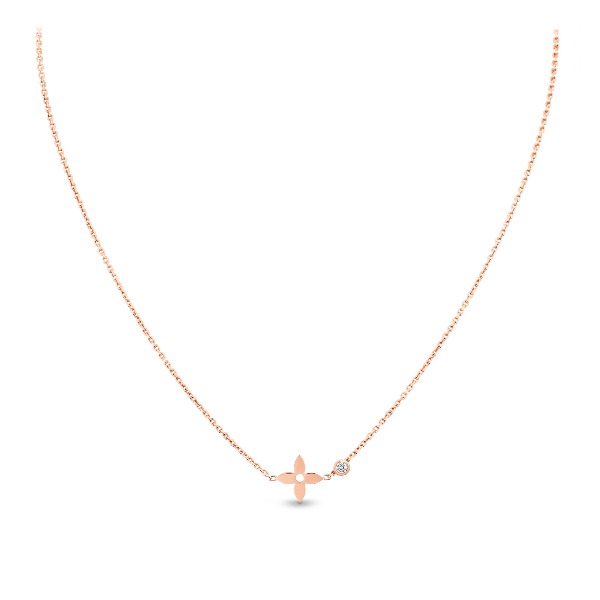 Idylle Blossom pendant, pink gold and diamond  in Jewellery