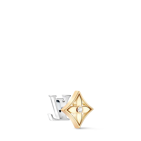 Idylle Blossom Reversible Stud, Yellow And White Gold And Diamond - Per Unit in Jewellery's Categories Earrings collections by Louis Vuitton (Product zoom)