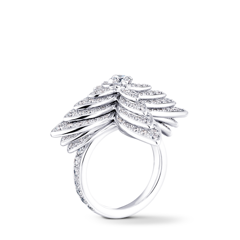 Idylle Blossom Ring, White Gold and Diamonds in Les Extraordinaires's Jewelry Rings collections by Louis Vuitton (Product zoom)