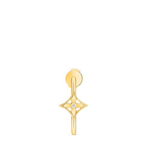 Idylle Blossom Small Hoop, Yellow Gold And Diamond - Per Unit in Jewellery's Categories Earrings collections by Louis Vuitton (Product zoom)