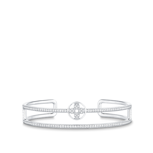 Idylle Blossom Two-Row Bracelet, White Gold And Diamonds in Jewellery's Categories All Fine Jewellery collections by Louis Vuitton (Product zoom)