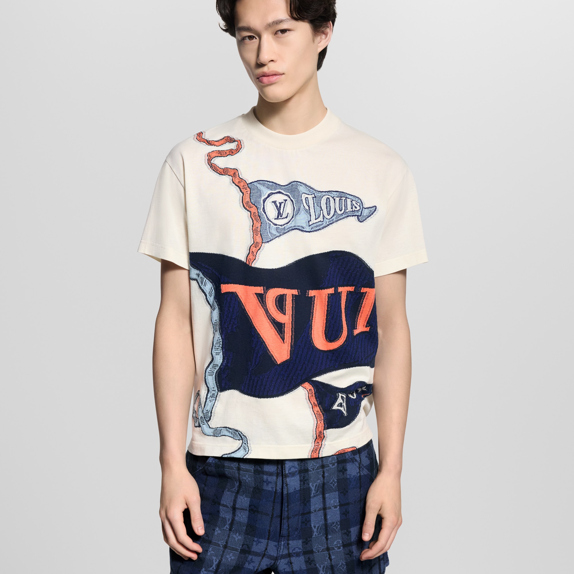 Intarsia Graphic T-Shirt  in Men