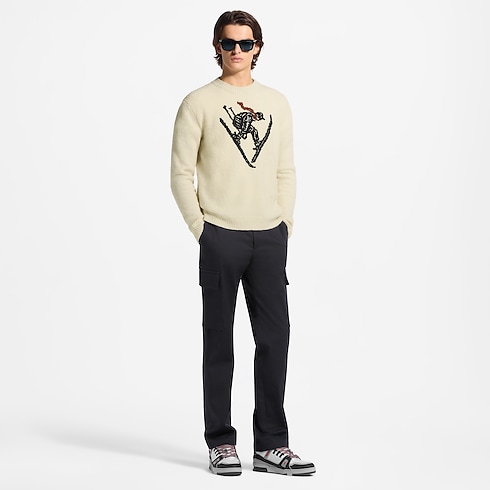 Intarsia Signature Long-Sleeved Pullover in Men's Ready-to-Wear All Ready-to-Wear collections by Louis Vuitton (Product zoom)