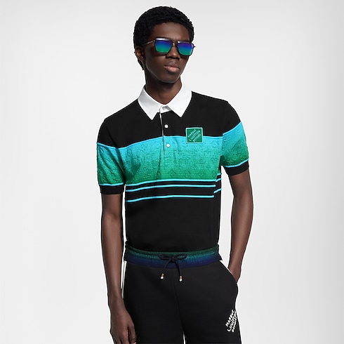 Iridescent Jacquard Short-Sleeved Polo in Men's Ready-to-Wear T-shirts and Polos collections by Louis Vuitton (Product zoom)
