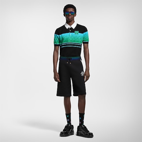 Iridescent Jacquard Short-Sleeved Polo in Men's Ready-to-Wear T-shirts and Polos collections by Louis Vuitton (Product zoom)