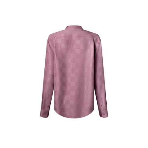 Jacquard Damier Long-Sleeved Silk Shirt in Men's Ready-to-Wear Shirts collections by Louis Vuitton (Product zoom)