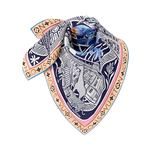 Jardin Des Plantes Square 90 . in Women's Accessories Silk Squares and Bandeaus collections by Louis Vuitton (Product zoom)