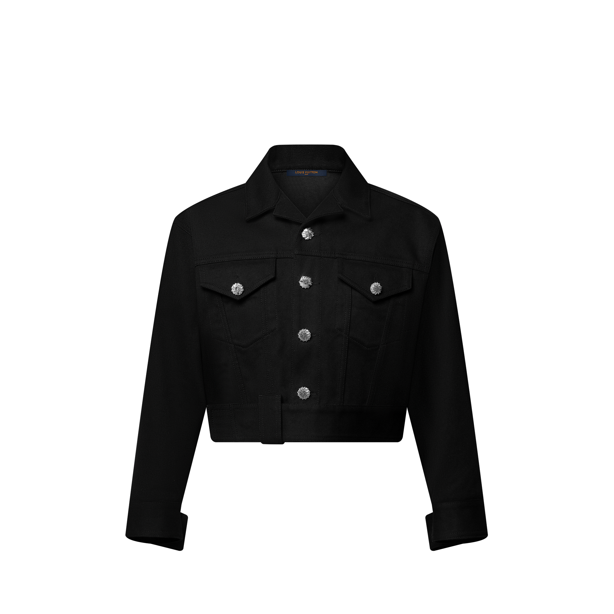 Jewel Button Denim Jacket   in Women